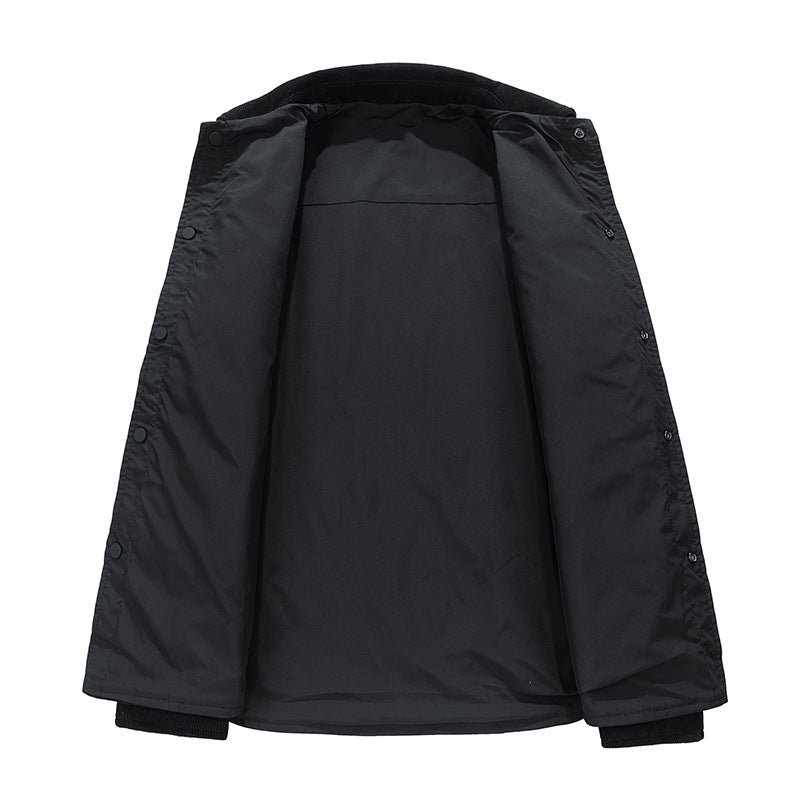 Herren Cordjacke mit Kentkragen, Brusttaschen und Druckknopfverschluss Shop Nory