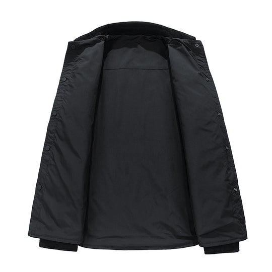 Herren Cordjacke mit Kentkragen, Brusttaschen und Druckknopfverschluss Shop Nory