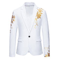 Herren eleganter Blazer mit floralem Gold-Design