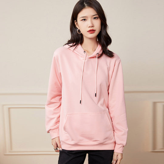Damen Oversize-Kapuzenpullover aus Baumwoll-Mix mit Kängurutasche und gerippten Bündchen Shop Nory