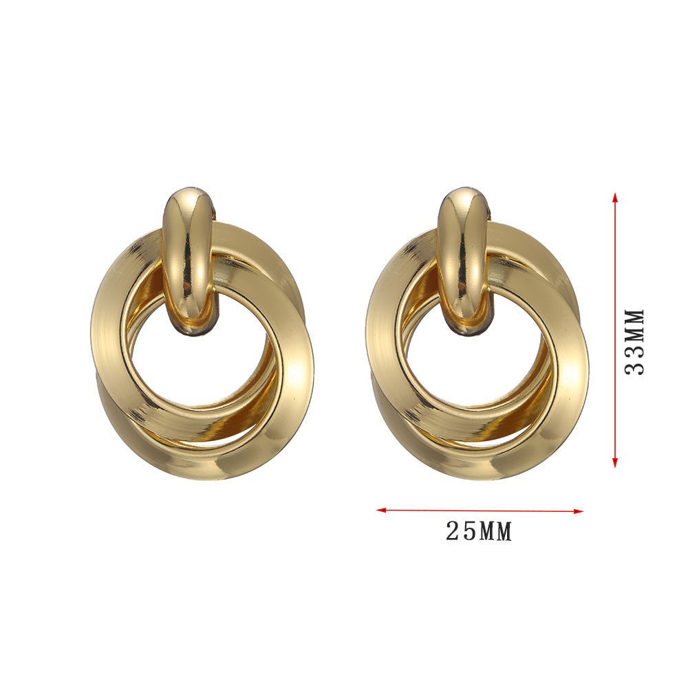 Damen Ohrclips mit kunstvollem geflochtenem Design Shop Nory