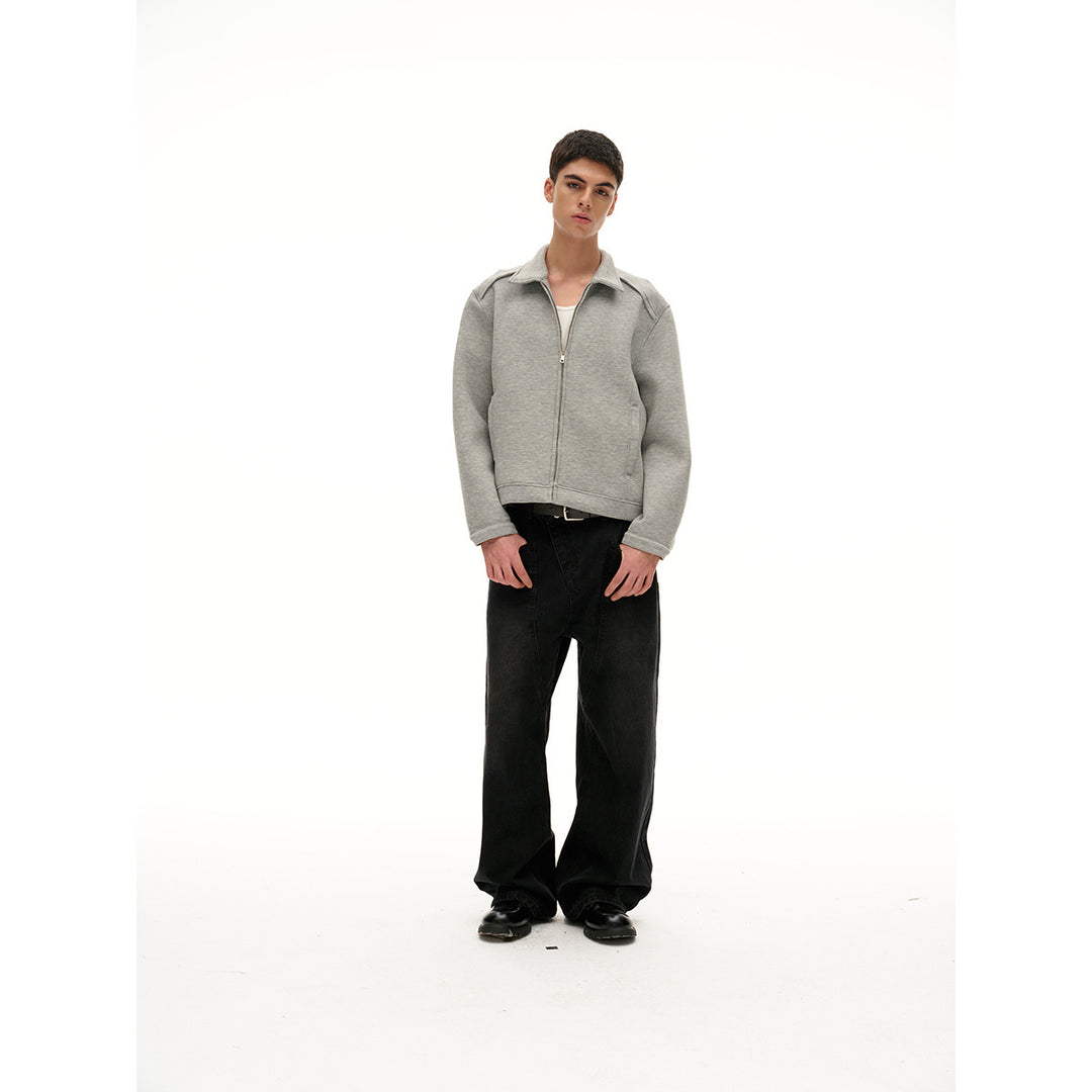 Damen Leichte Boxy‑Sweatjacke mit Hemdkragen, durchgehendem Reißverschluss und verdeckten Seitentaschen Shop Nory