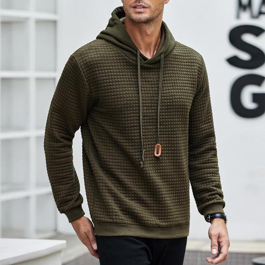 Herren Gepolsterter Steppmuster-Hoodie mit Kapuze und Kordelzug Shop Nory