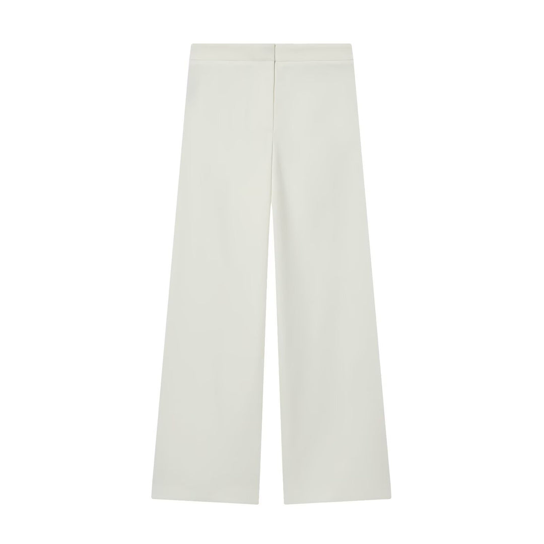 Damen Hochtaillierte Palazzo-Hose mit weitem Bein und glattem Bund Shop Nory