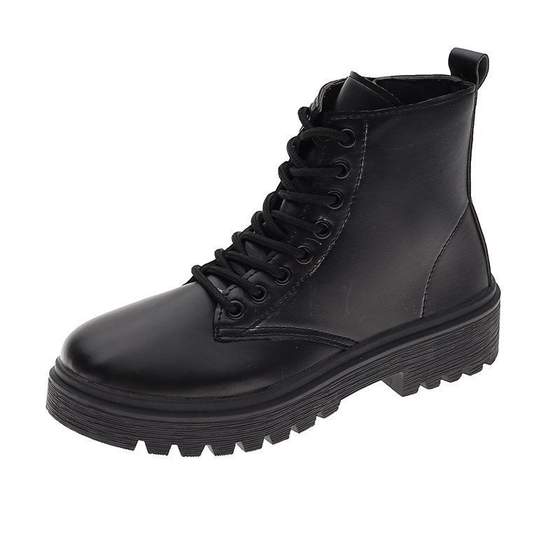 Damen modische Schnürstiefeletten mit robustem Profil