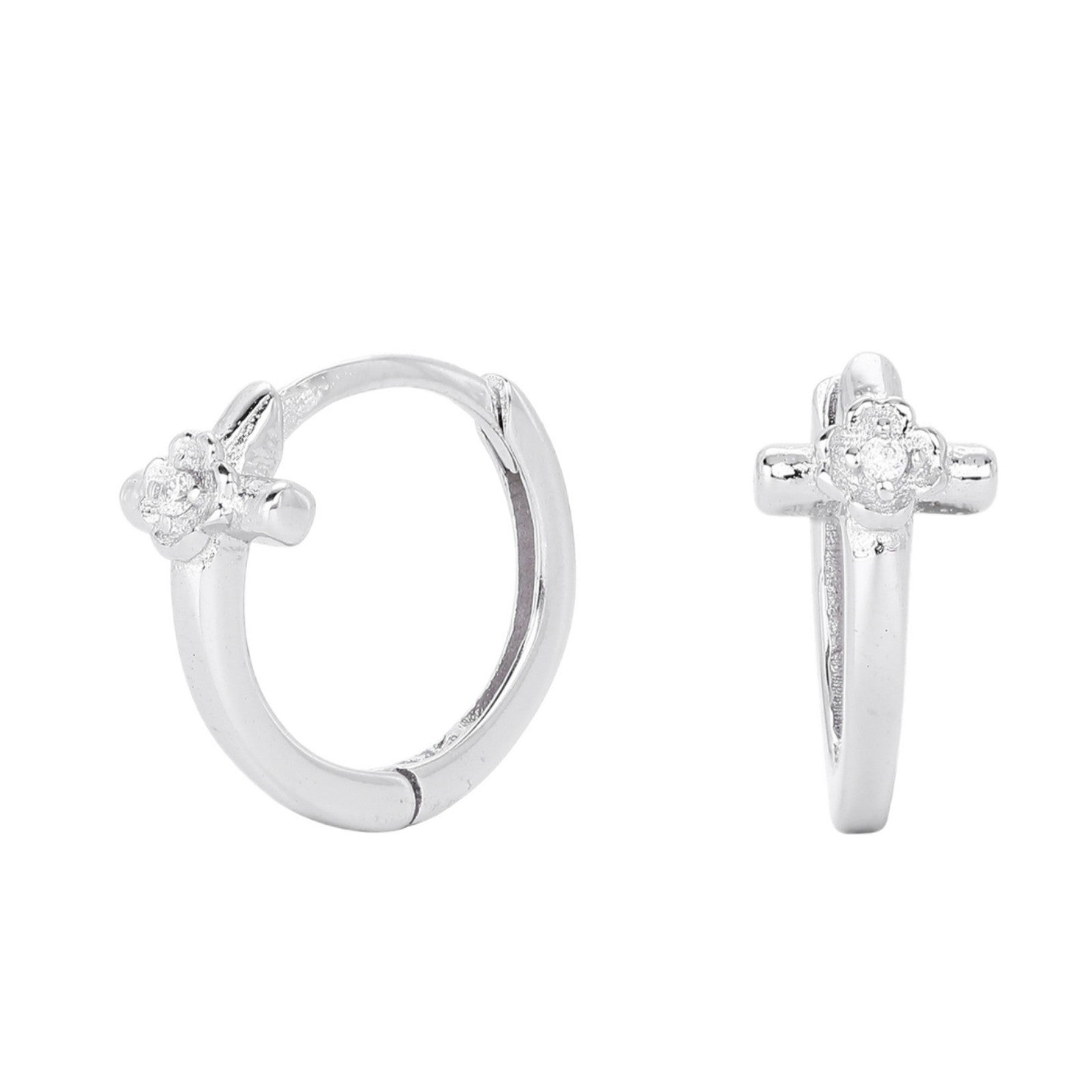 Damen Ohrhänger mit floralem Design aus 925 Sterling Silber Shop Nory
