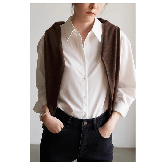 Damen Schicke und lässige Bluse mit oversized Schnitt Shop Nory