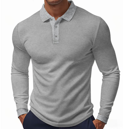 Herren Langarm Polohemd