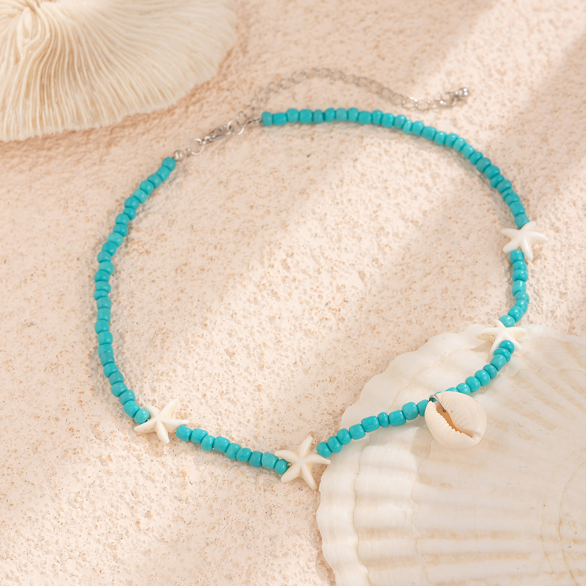 Damen handgefertigte Muschelkette mit bunten Perlen und einzigartigen Anhängern Shop Nory