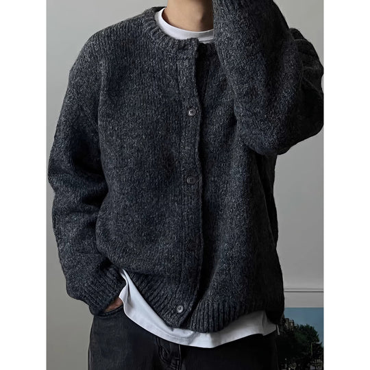 Herren Elegante Knopfleiste Strickjacke Shop Nory