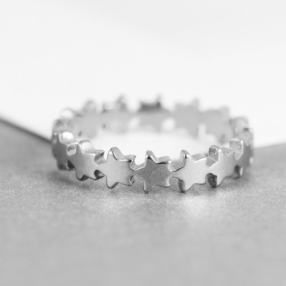 Damen Ring mit stilvollem Sternenmuster Shop Nory