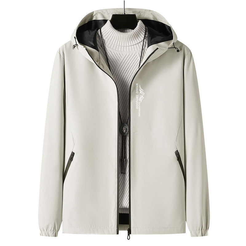 Herren Leichte Outdoor-Jacke mit verstellbarem Kapuzenkragen Shop Nory