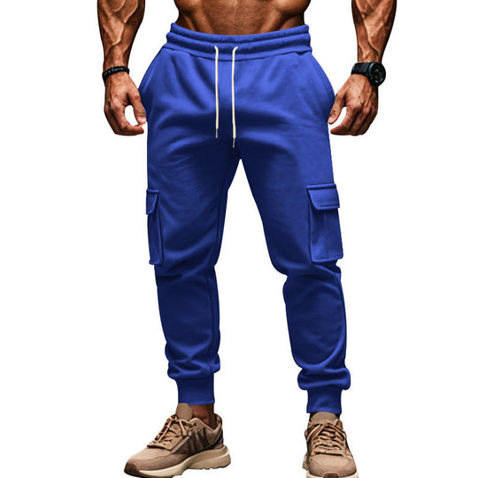 Herren Cargo-Freizeithose mit verstellbarem Bund und funktionalen Taschen