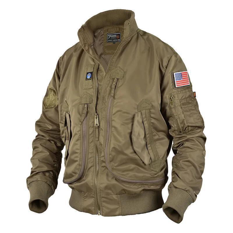 Herren Tarn-Bomberjacke im Tactical‑Stil mit Mehrfachtaschen und Rippenbündchen Shop Nory