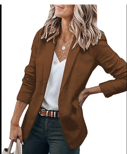 Damen komfortable Blazerjacke mit strukturiertem Design und eleganten Akzenten