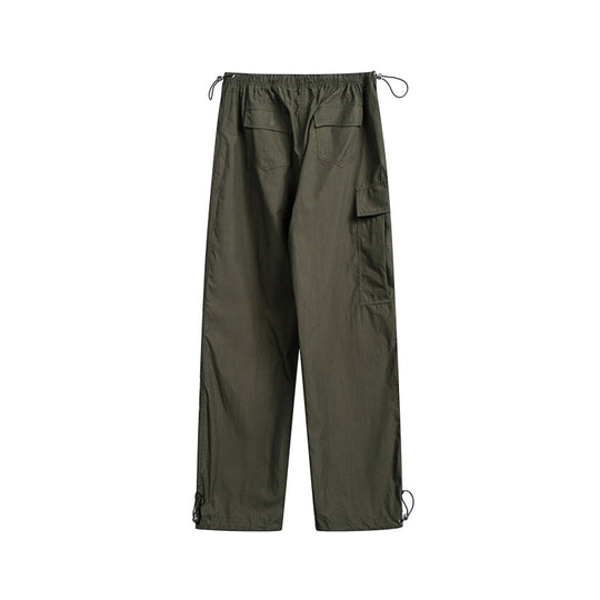 Damen High‑Waist weite Nylon‑Cargo‑Hose mit Tunnelzugbund und Multifunktions‑Taschen Shop Nory