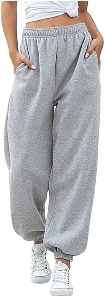 Damen nan Baggy-Sweathose im Retro‑Look mit hohem Komfortbund tiefem Schritt seitlichen Einschubtaschen und elastischen Knöchelbündchen Shop Nory