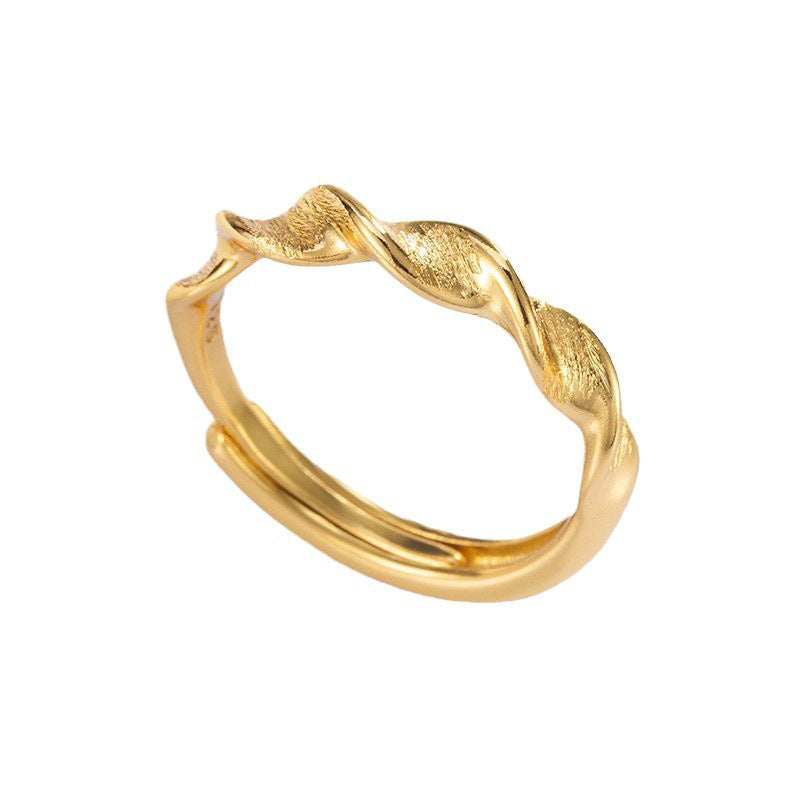 Damen Eleganter Ring mit geschwungenem Design und texturiertem Finish Shop Nory