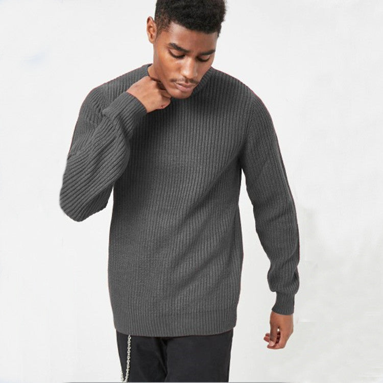 Herren Grobstrickpullover mit strukturiertem Rippdesign und lässiger Passform
