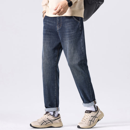 Herren Konisch geschnittene Freizeit-Jeans mit mittlerer Leibhöhe und dezenter Used-Waschung Shop Nory
