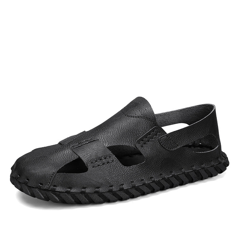 Damen luftige Leder Sandalen