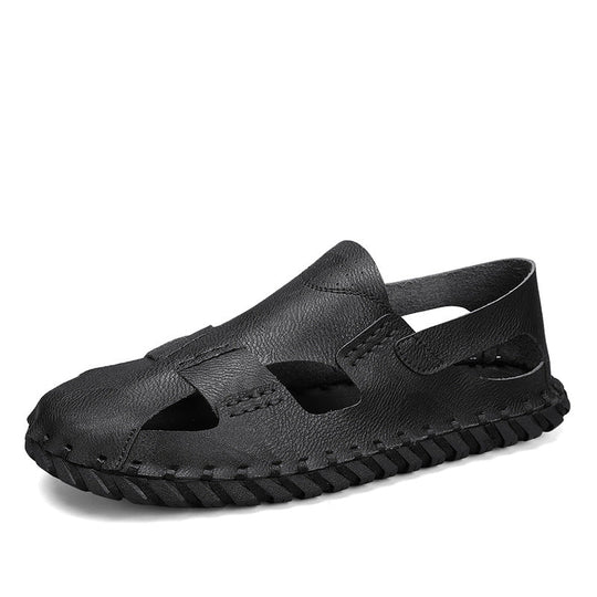 Damen luftige Leder Sandalen
