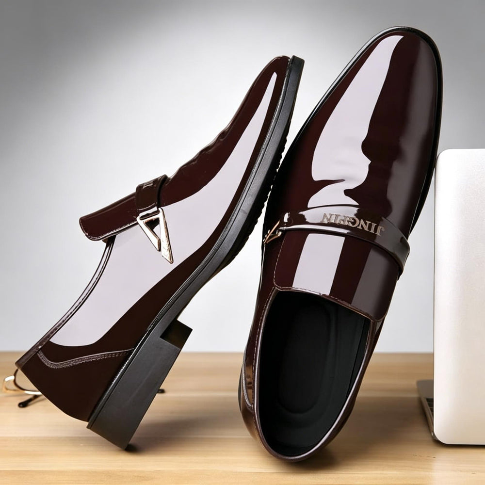 Herren Elegante Schnürschuhe mit Hochglanz Shop Nory