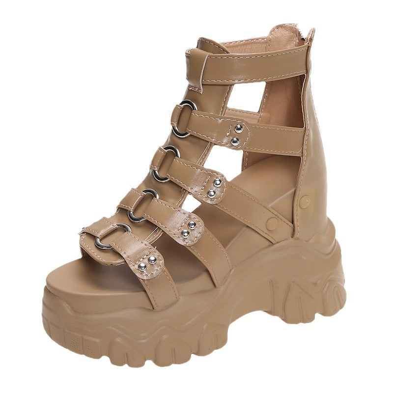 Damen Chunky Sandalen mit verstellbarem Riemendesign und rutschfester Sohle