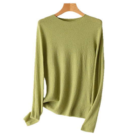 Damen Feinstrick-Longsleeve mit Rundhals und leichter Struktur Shop Nory