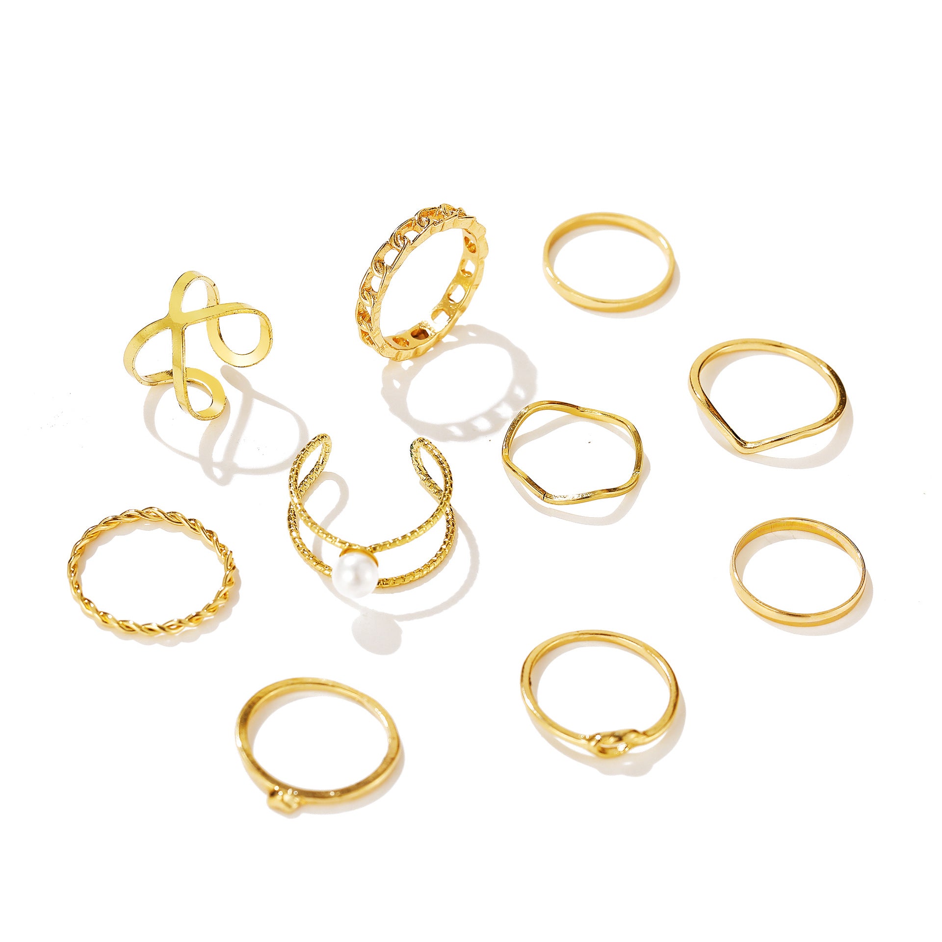Damen Ring-Set mit vielseitigen Designs und kreativen Details Shop Nory