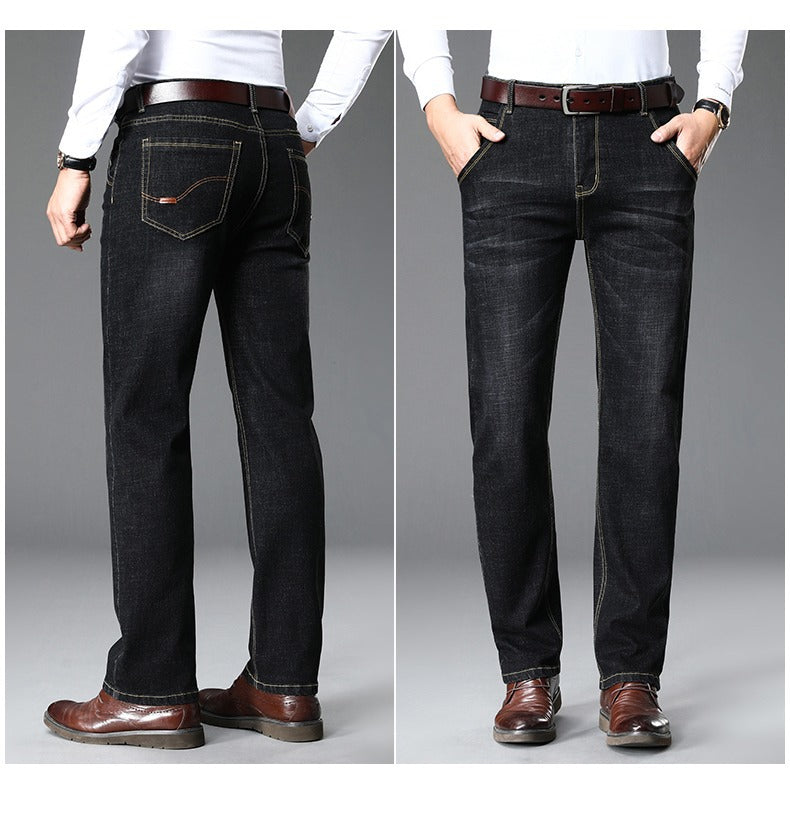Herren klassische Jeans im lässigen Business-Stil mit besonders bequemer Passform