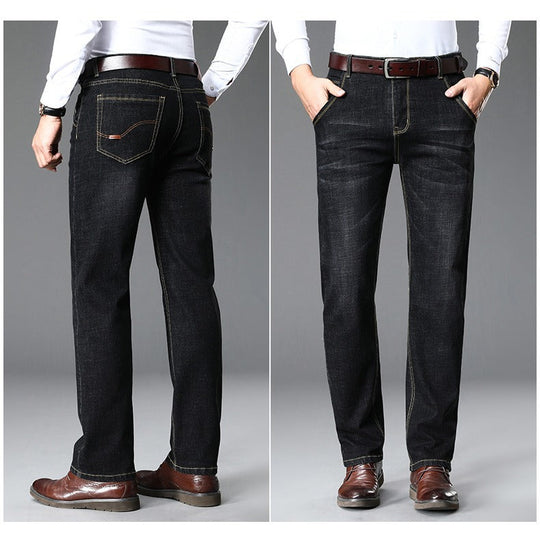 Herren klassische Jeans im lässigen Business-Stil mit besonders bequemer Passform