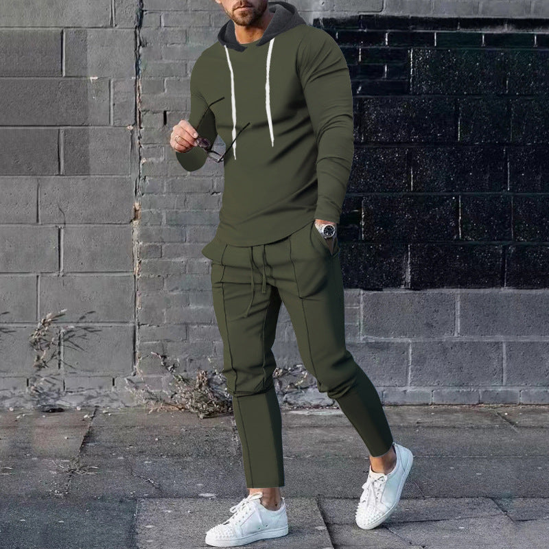 Herren nan zweiteiliges Kapuzen-Lounge-Set mit schmal geschnittenem Kapuzenpullover und tapered Jogginghose Shop Nory