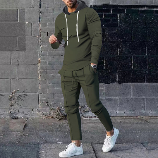 Herren nan zweiteiliges Kapuzen-Lounge-Set mit schmal geschnittenem Kapuzenpullover und tapered Jogginghose Shop Nory