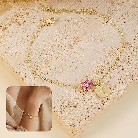 Damen Armband mit bunten Edelstein-Anhängern und personalisierbarem Design Shop Nory