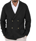 Herren Strickjacke mit doppelter Knopfleiste und modernen Taschen
