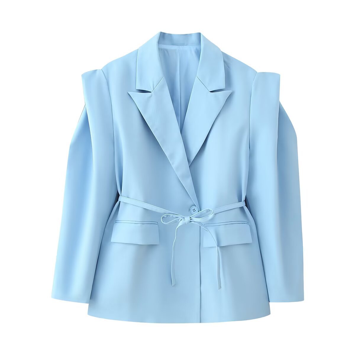 Damen eleganter Oversized-Blazer mit Gürteldetail