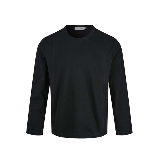 Unisex Technisches Langarmshirt mit Rundhalsausschnitt und nahtiertem Paneeldetail Shop Nory
