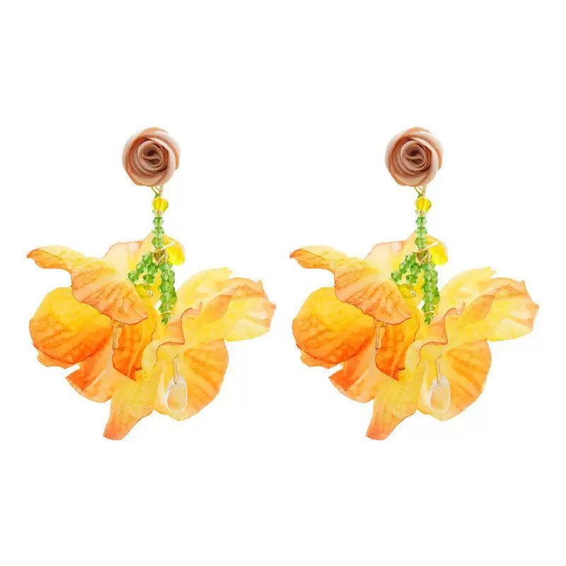 Damen Ohrringe mit floralen Applikationen und luxuriösen Details Shop Nory