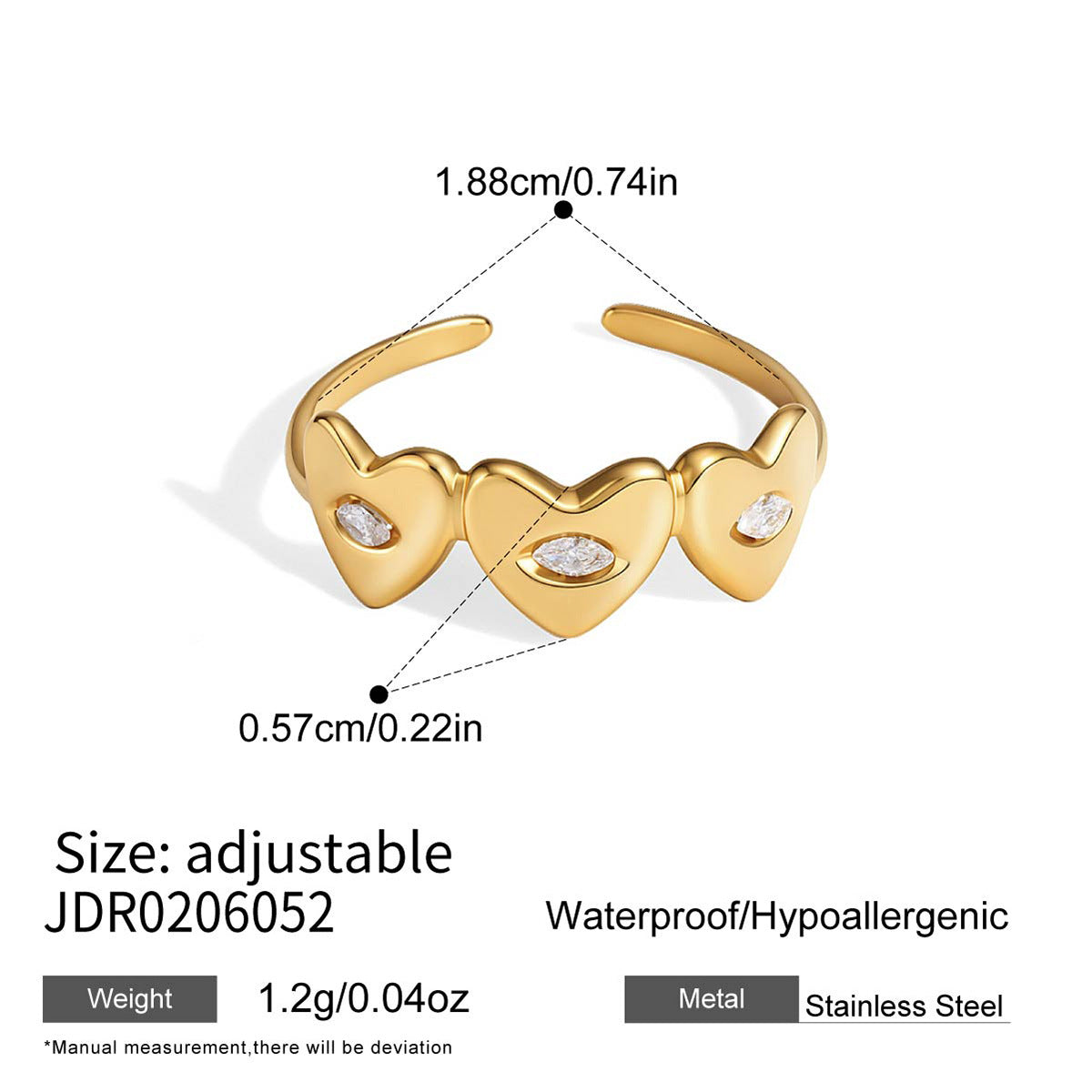 Damen Offenes Armband mit lucky Schriftzug aus hypoallergenem Edelstahl Shop Nory
