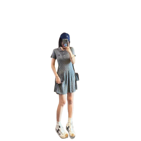 Damen Elegantes Polokleid Shop Nory