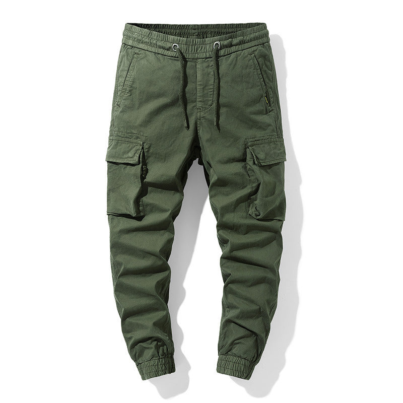 Herren Cargo-Jogger mit elastischem Bund, Multifunktions-Taschen und gesmokten Bündchen Shop Nory