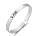 Damen Offenes Armband mit graviertem Schriftzug Shop Nory