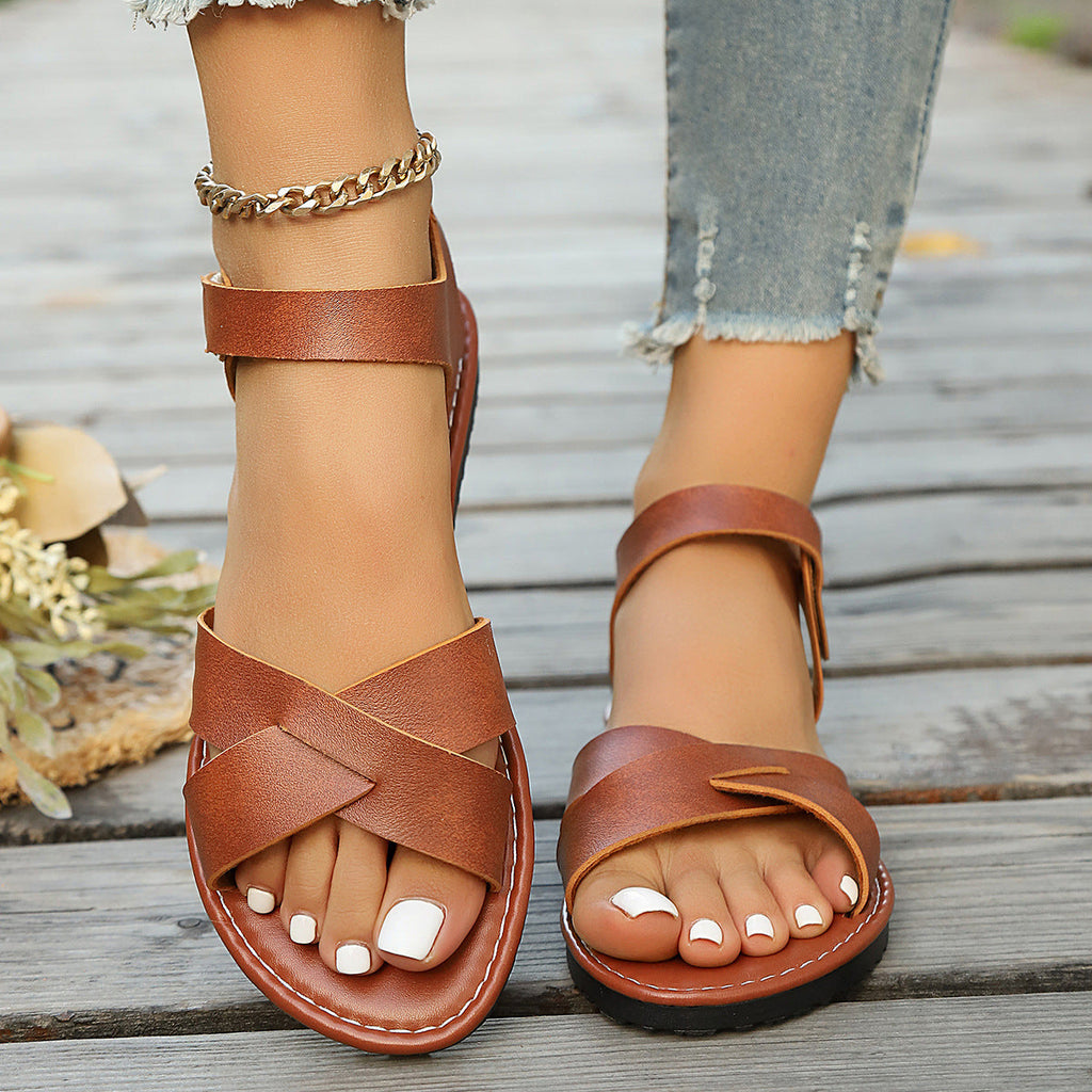 Damen Trendige Sandalen mit geflochtenem Riemen-Design und komfortabler Sohle