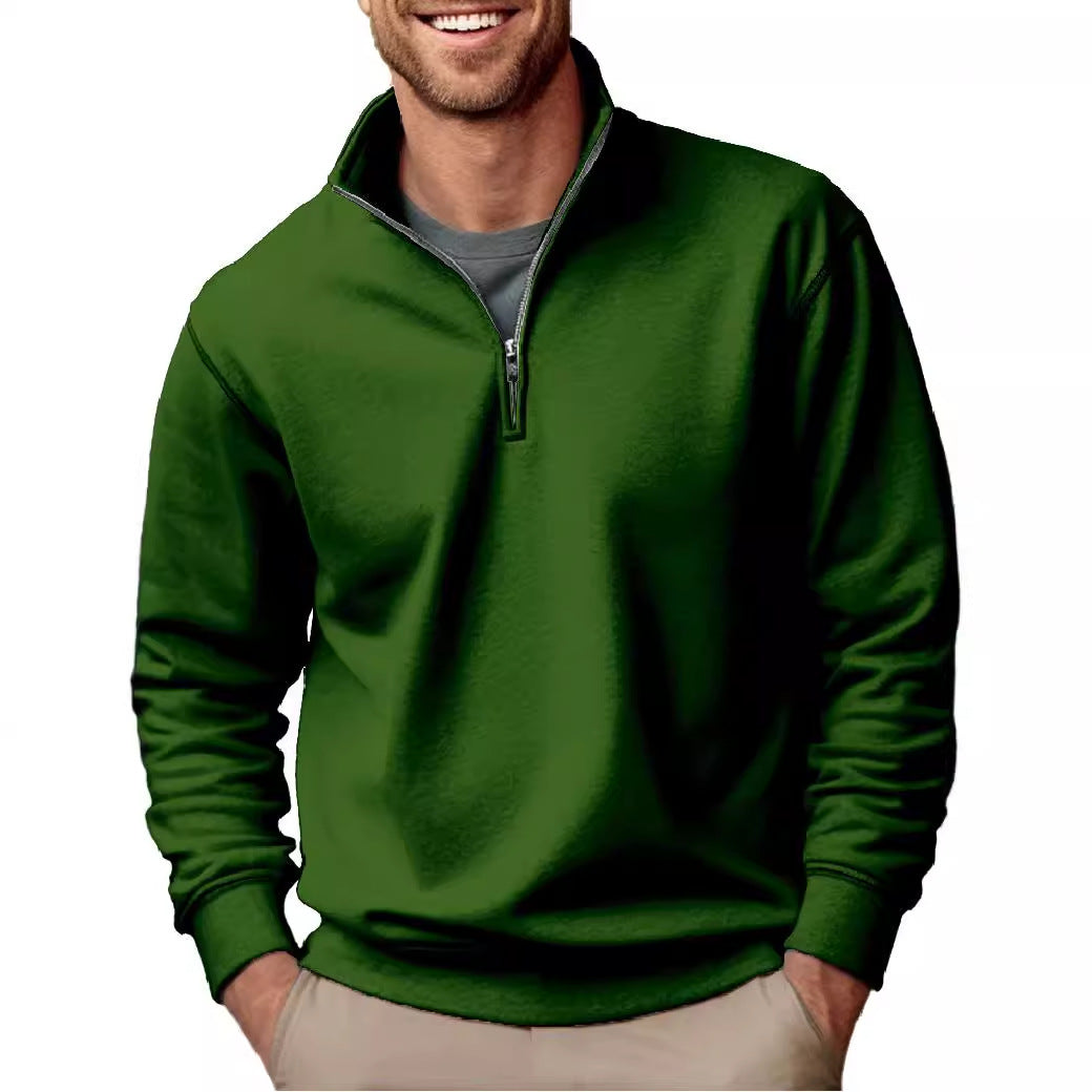 Herren nan Halbzip-Sweatshirt mit Stehkragen und weichem Fleece-Innenfutter Shop Nory