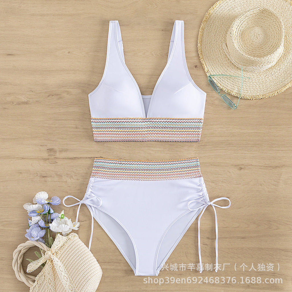 Damen Hochgeschnittener Sportbikini Shopnory