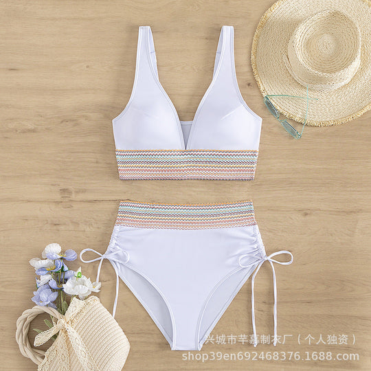 Damen Hochgeschnittener Sportbikini Shopnory
