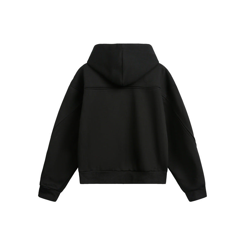 Unisex Oversize Kapuzen-Sweatjacke mit Reißverschluss und verdeckten Seitentaschen Shop Nory