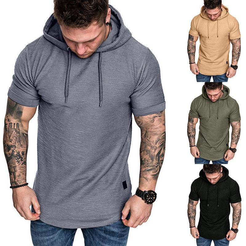 Herren Kapuzen-T-Shirt mit strukturiertem Design und lässigem Schnitt Shopnory