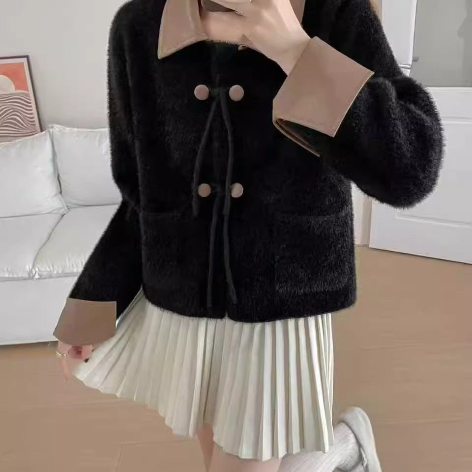Damen Moderne Kuschelige Strickjacke Shop Nory